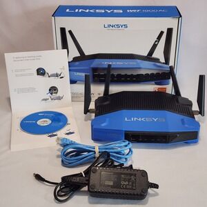 Linksys WRT1900AC Dual Band Gigabit Wi-Fi Router Blue Black AC1900 Open Source